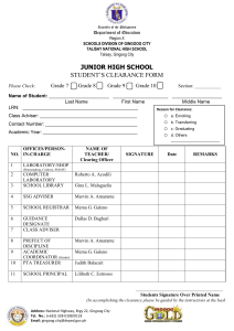 Junior High Final Clearance