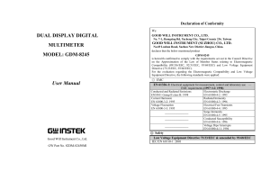 GDM-8245 Manual