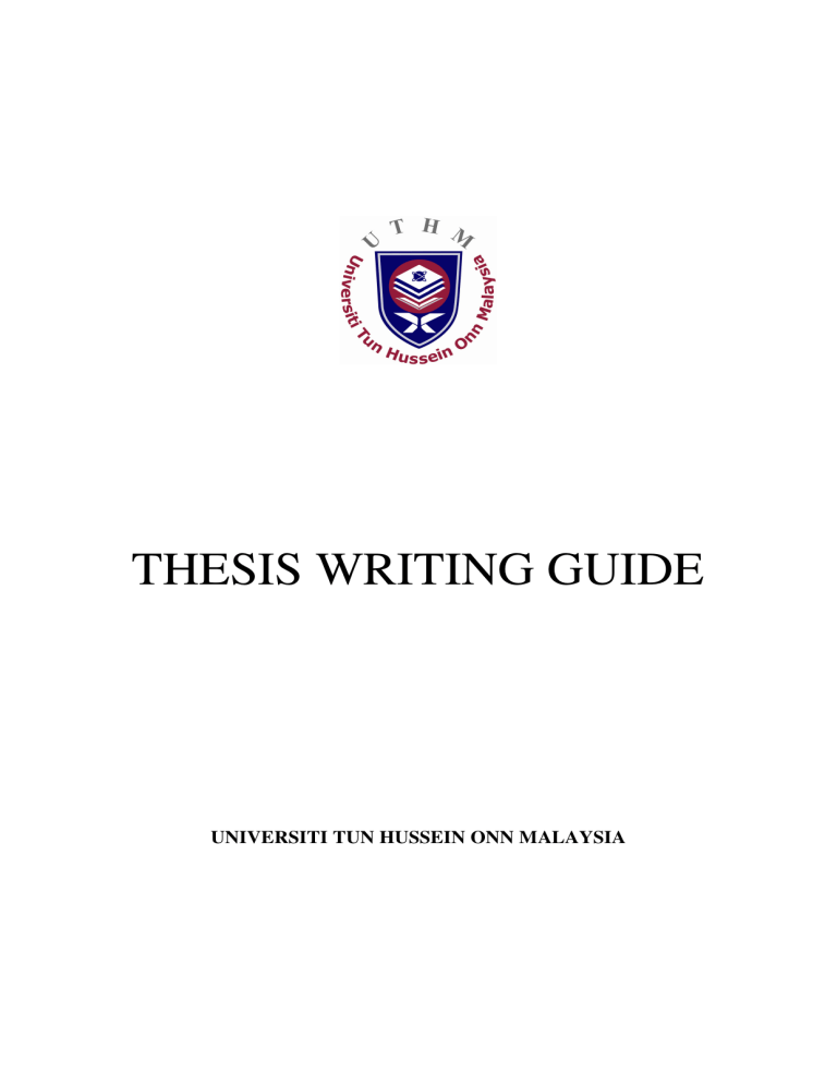 thesis writing guide book