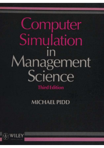 Pidd Computer Simulation in Management Science 3rd