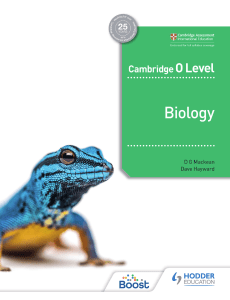 Cambridge O Level Biology Coursebook