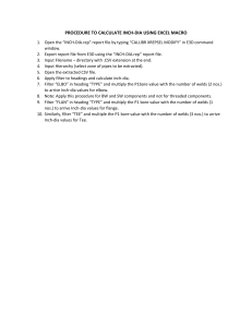 PROCEDURE TO CALCULATE INCH-DIA