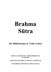 brahma-sutra - badarayana