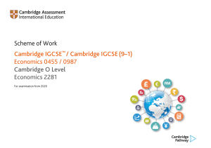0455 Scheme of Work (for examination from 2020)