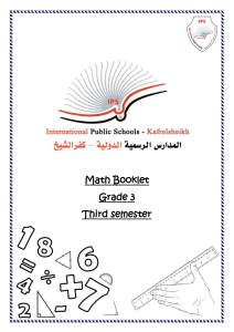 Math Booklet G3 3rd sem