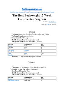 6. The Best Bodyweight 12 Week Calisthenics Program Author Murshid Akram