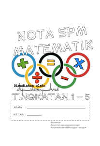 KOLEKSI FORMULA MATEMATIK TING 1 - 5 @cikgufarhanmath