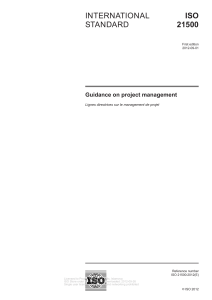 ISO 21500: Guidance on Project Management