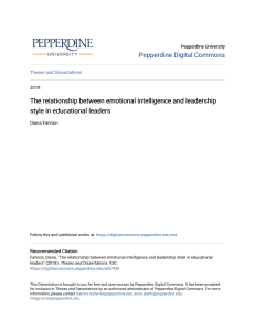 The relationship between emotional intelligence and leadership st