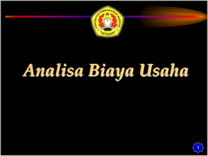 Analisis Biaya Usaha: Presentasi Akuntansi Manajemen