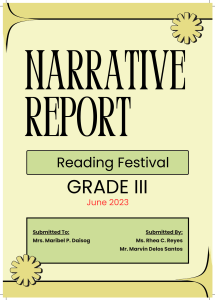 NARRATIVE REPORT