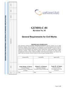 GEMSS-C-01 Rev 01 General Requirements for Civil Works 