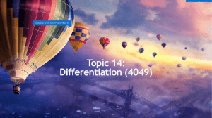 [A-MATH] Chapter 14 - Differentiation