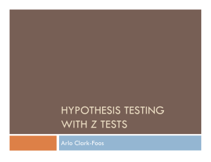 08 - Hypothesis Testing with z Tests