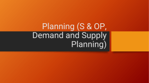 Importance of Supply Planning and S&OP