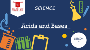 Acids and Bases Lesson 4 Presentation