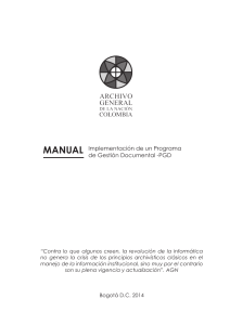 Manual implementación de un programa de gestión documental