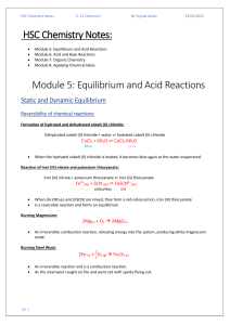 HSC Chemistry Notes