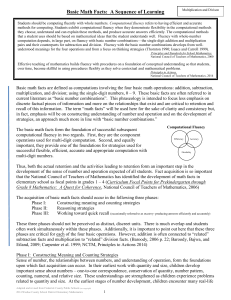 Basic Math Facts 3-5 training