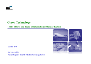 Green Technology KR’s Efforts and Trend of International Standardization