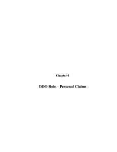 E1-E2 Text  Chapter 1. DDO Role - Personal Claims