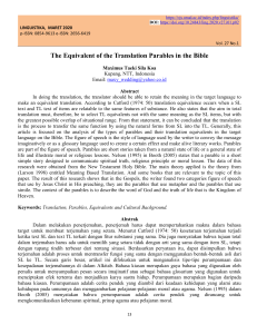 Translation Parables in the Bible