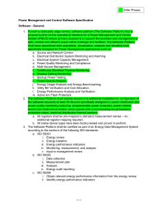 Power Operation Technical Specification - Short Form with Killing Phrases Highlighted