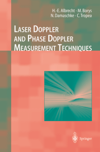 Laser Doppler And Phase Doppler Measurement Techniques