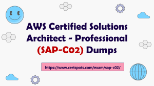 AWS Solutions Architect - Professional (SAP-C02) Dumps Questions