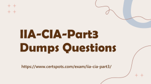 CIA Exam Part 3 IIA-CIA-Part3 Dumps Questions