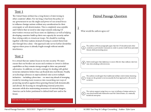 Paired Passages Questions (Set 4)