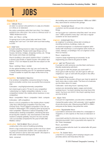 Outcomes Pre-int VocabBuilder Unit1