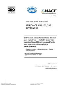 NACE MR0103-2015 ISO 17945