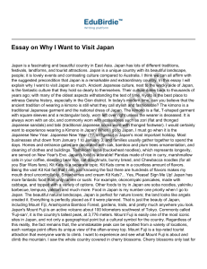 Essay on Why I Want to Visit Japan
