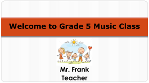 Grade 5 Music Lesson-Plan