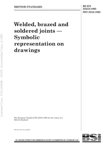 Welded Joints Symbolic Representation Standard