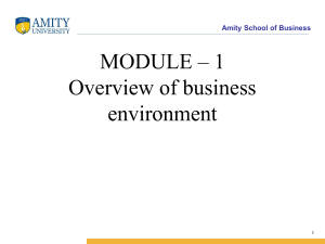 BEV-module 1- factors effecting business environment