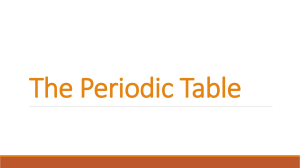 Periodic Table: Elements, Trends, Oxidation Numbers