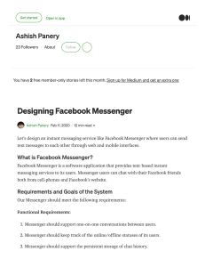 Designing Facebook Messenger