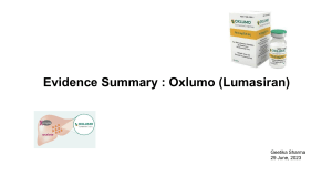 Oxlumo Health Technology Assessment
