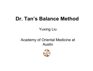 Dr Tans Balance Method