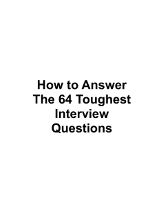 64 Toughest Interview Questions 1646667459