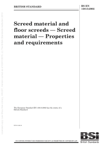 EN 13813-2002 Screed protperties & requirements