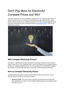 Don't Pay More for Electricity! Compare Prices and Win!