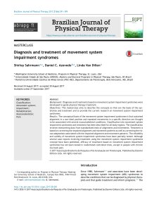 Diagnosis and treatment of movement syst