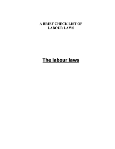 labour laws-check list