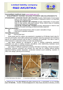 Equipment Noise Sound Power Measurement Standards