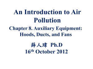 Air Pollution Control: Hoods, Ducts, and Fans