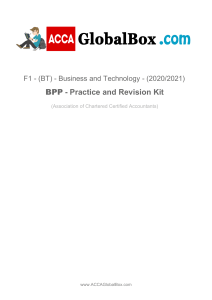 F1 BT Exam Kit 2020-21