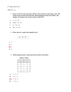 Pre-Algebra Practice Test